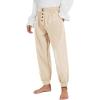 imagePirate Pants for Men Pirate Costume Pant Renaissance Medieval Pant Halloween Costume Viking Pants MenBeige