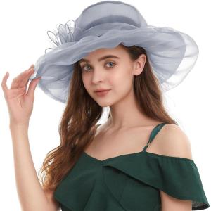 image2025 KentuckyDerby Fascinators Hats for Women Church Tea Party Hats AccessoriesGray