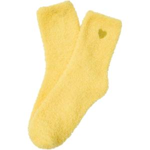 imageAmerican Trends Coral Fleece Cloud Socks UltraSoft Fuzzy Warm Sleep Socks Cozy Unisex Gifts for Birthday SelfCareYelllow