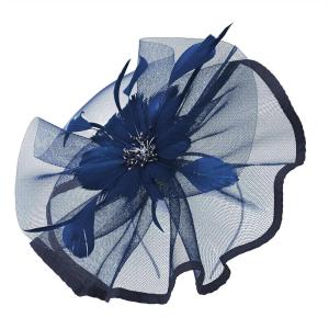 imageKentuckyDerby Fascinators Hat Tea Party Wedding Church Hat Headwear Hair Clip 2025Navy
