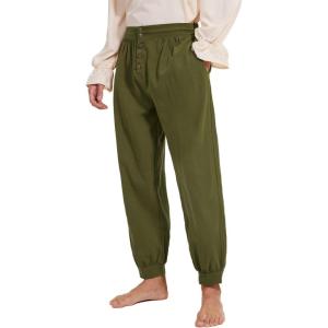 imagePirate Pants for Men Pirate Costume Pant Renaissance Medieval Pant Halloween Costume Viking Pants MenArmy Green