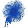image2025 KentuckyDerby Fascinators Hats Tea Party Church Wedding Hats for Women Hair Clip HeadwearBlue
