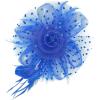 image2025 KentuckyDerby Fascinators Hats Tea Party Church Wedding Hats for Women Hair Clip HeadwearBlue