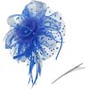 image2025 KentuckyDerby Fascinators Hats Tea Party Church Wedding Hats for Women Hair Clip HeadwearBlue