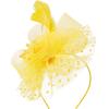 image2025 KentuckyDerby Fascinators Hats Tea Party Church Wedding Hats for Women Hair Clip HeadwearGooseyellow