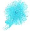 image2025 KentuckyDerby Fascinators Hats Tea Party Church Wedding Hats for Women Hair Clip HeadwearLaceblue