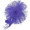 image2025 KentuckyDerby Fascinators Hats Tea Party Church Wedding Hats for Women Hair Clip HeadwearPurple