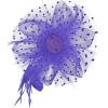 image2025 KentuckyDerby Fascinators Hats Tea Party Church Wedding Hats for Women Hair Clip HeadwearPurple