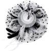 image2025 KentuckyDerby Fascinators Hats Tea Party Church Wedding Hats for Women Hair Clip HeadwearZ5 Blackwhite