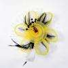 imageAmerican Trends Fascinators Hat for Women Tea Party Hats Headband Flower Mesh Feathers Hair ClipBlackyellowwhite