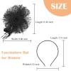 imageAmerican Trends Fascinators Hat for Women Tea Party Hats Headband Flower Mesh Feathers Hair ClipC Beige