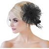 imageAmerican Trends Fascinators Hat for Women Tea Party Hats Headband Flower Mesh Feathers Hair ClipC Beige