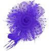 imageAmerican Trends Fascinators Hat for Women Tea Party Hats Headband Flower Mesh Feathers Hair ClipPurple
