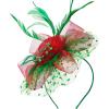 imageAmerican Trends Fascinators Hat for Women Tea Party Hats Headband Flower Mesh Feathers Hair ClipRedgreen