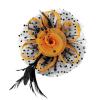 imageAmerican Trends Fascinators Hat for Women Tea Party Hats Headband Flower Mesh Feathers Hair ClipZ OrangeBlack Halloween