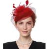 imageAmerican Trends Fascinators Hat for Women Tea Party Hats Headband Flower Mesh Feathers Hair ClipZ Stylered