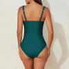 imageAmerican Trends Maternity Swimsuit Scoop Neck One Piece Maternity Bathing Suit Hollowing Petal Clipping High Waisted SwimwearGreen