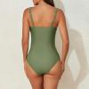 imageAmerican Trends Maternity Swimsuit Scoop Neck One Piece Maternity Bathing Suit Hollowing Petal Clipping High Waisted SwimwearLight Green