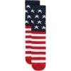 imageAmerican Trends Toddler Baseball Soccer Socks Kids Athletic Tube Girls Boys Softball Youth Knee High Socks1 Pack American Flag