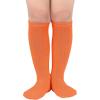 imageAmerican Trends Toddler Baseball Soccer Socks Kids Athletic Tube Girls Boys Softball Youth Knee High Socks1 Pack Deep Orange