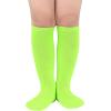imageAmerican Trends Toddler Baseball Soccer Socks Kids Athletic Tube Girls Boys Softball Youth Knee High Socks1 Pack Lime Green