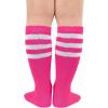 imageAmerican Trends Toddler Baseball Soccer Socks Kids Athletic Tube Girls Boys Softball Youth Knee High Socks1 Pack Peach Pink White