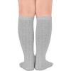 imageAmerican Trends Toddler Baseball Soccer Socks Kids Athletic Tube Girls Boys Softball Youth Knee High Socks1 Pack Pure Grey