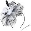 image2025 KentuckyDerby Fascinators Hats Tea Party Church Wedding Hats for Women Hair Clip HeadwearZ5 Blackwhite