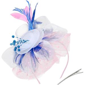 image2025 KentuckyDerby Fascinators Hats Tea Party Church Wedding Hats for Women Hair Clip HeadwearMix