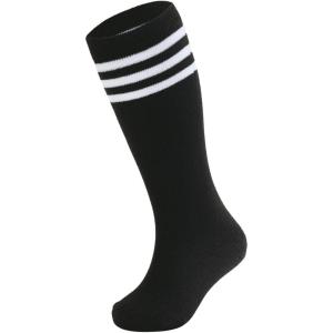 imageAmerican Trends Toddler Baseball Soccer Socks Kids Athletic Tube Girls Boys Softball Youth Knee High Socks1 Pack Black White