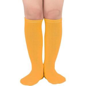 imageAmerican Trends Toddler Baseball Soccer Socks Kids Athletic Tube Girls Boys Softball Youth Knee High Socks1 Pack Solid Orange