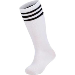 imageAmerican Trends Toddler Baseball Soccer Socks Kids Athletic Tube Girls Boys Softball Youth Knee High Socks1 Pack White Black