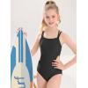 imageGirls One Piece Swimsuits Bathing Suit for Teens Cut Out Cute Girls OnePiece Swimwear Criss Cross for Kids Summer BeachBlack