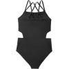 imageGirls One Piece Swimsuits Bathing Suit for Teens Cut Out Cute Girls OnePiece Swimwear Criss Cross for Kids Summer BeachBlack