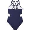 imageGirls One Piece Swimsuits Bathing Suit for Teens Cut Out Cute Girls OnePiece Swimwear Criss Cross for Kids Summer BeachNavy Blue