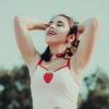 imageAmerican Trends Vintage PU Leather Choker Necklace Love Heart Adjustable Goth Choker Gothic Punk Choker PU Necklace Soft Collar Chain for Women GirlsBlack  Pink Choker
