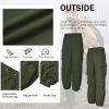 imageMens Baggy Cargo Pants Vintage Casual Drawstring Parachute Pant Loose Fit Jogger Streetwear Pants with PocketsArmy Green