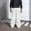 imageMens Baggy Cargo Pants Vintage Casual Drawstring Parachute Pant Loose Fit Jogger Streetwear Pants with PocketsWhite