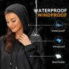 imageAmerican Trends Women Plus Size Light RainCoat Jackets Packable Hooded Waterproof Windbreaker for WomenZ GreyLight Blue