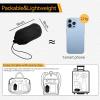 imageAmerican Trends Women Plus Size Light RainCoat Jackets Packable Hooded Waterproof Windbreaker for WomenZ GreyLight Blue