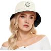 imageUnisex Bucket Hats Beach Summer Sun Hat with UV Protection for Women Men SmileyWorldBeigeblack