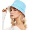imageUnisex Bucket Hats Beach Summer Sun Hat with UV Protection for Women Men SmileyWorldBluebeige