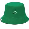 imageUnisex Bucket Hats Beach Summer Sun Hat with UV Protection for Women Men SmileyWorldGreenblack