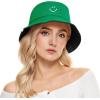 imageUnisex Bucket Hats Beach Summer Sun Hat with UV Protection for Women Men SmileyWorldGreenblack