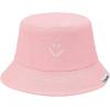 imageUnisex Bucket Hats Beach Summer Sun Hat with UV Protection for Women Men SmileyWorldPinkwhite