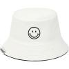 imageUnisex Bucket Hats Beach Summer Sun Hat with UV Protection for Women Men SmileyWorldWhiteblack