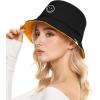 imageUnisex Bucket Hats Beach Summer Sun Hat with UV Protection for Women Men SmileyWorldYellowblack