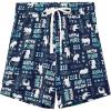 imageWomens Pajamas Shorts Set Casual Sleep Shorts Summer Lounge Pants Soft Pj Pants with Pockets Cute Printed PJ BottomsBlue Cat