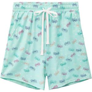imageWomens Pajamas Shorts Set Casual Sleep Shorts Summer Lounge Pants Soft Pj Pants with Pockets Cute Printed PJ BottomsBlue Butterfly
