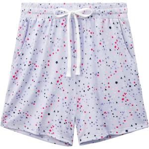 imageWomens Pajamas Shorts Set Casual Sleep Shorts Summer Lounge Pants Soft Pj Pants with Pockets Cute Printed PJ BottomsPurple Star Heart